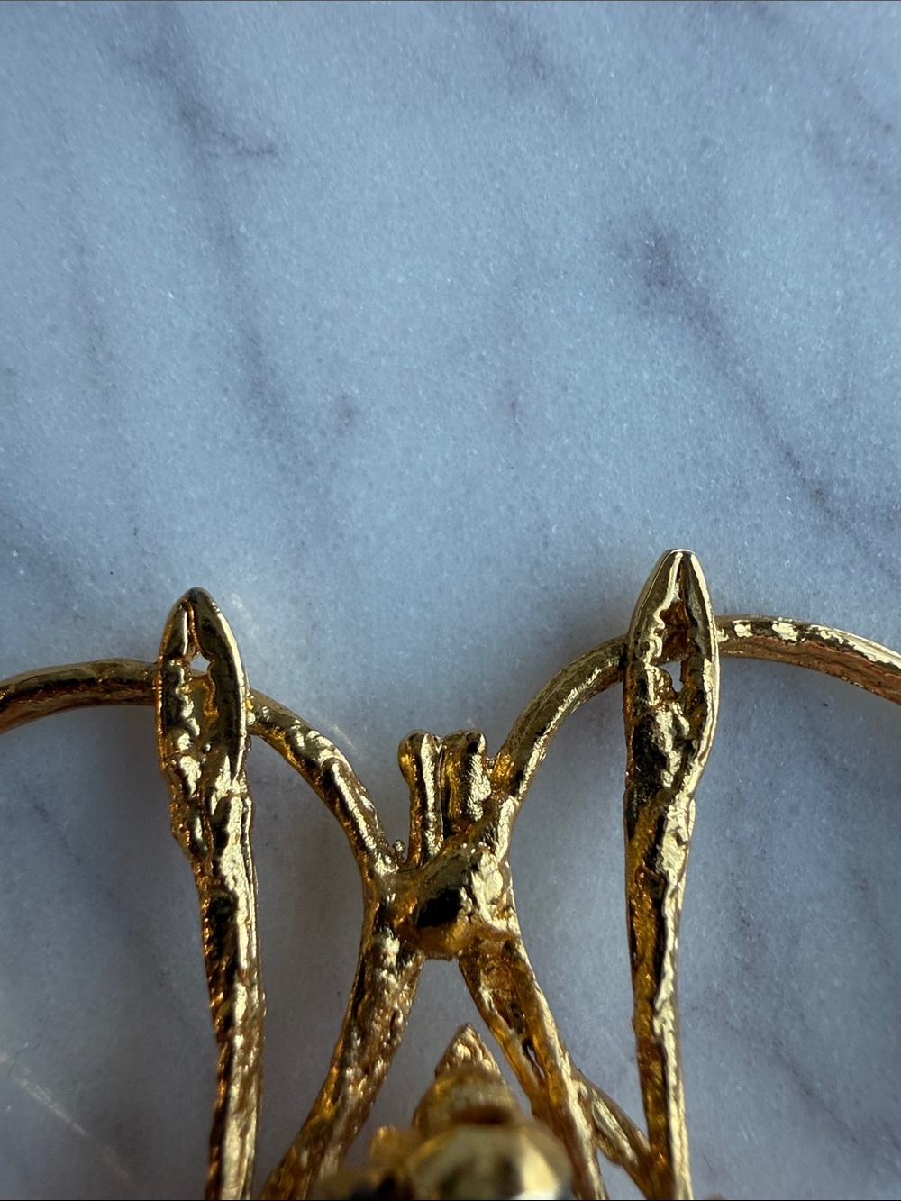 Offer! Vintage gold rhinestone brooch articulated lobster crawfish prawn shrimp - Picture 7 of 8